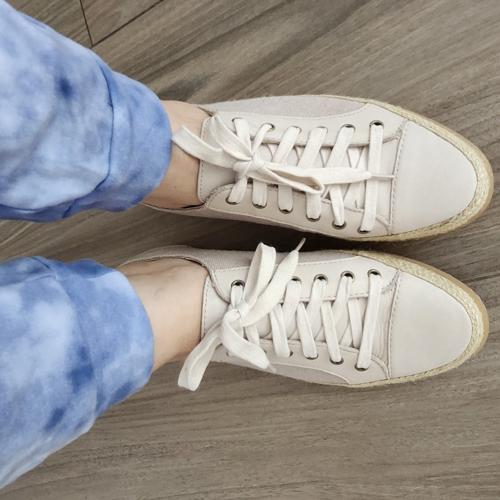 Born Corfield Natural Cream Canvas Leather Shoes Women's US 8.5 NWOT - Picture 8 of 10